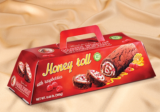 Marlenka Mézes Kakaós Tekercs Málnával